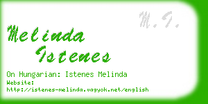 melinda istenes business card